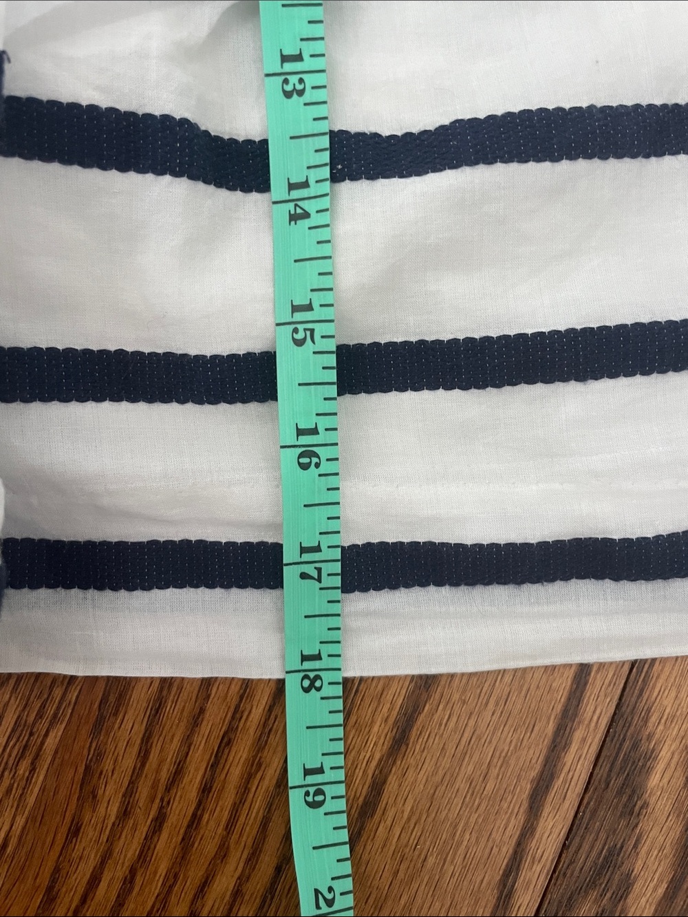 J. Crew Striped A-Line Skirt in White and Navy Nautical Size 00 100% Cotton - Picture 7 of 8